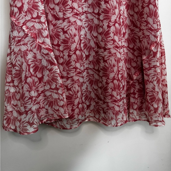 Floral Pink and White Chiffon Mini Sundress - Picture 5 of 7